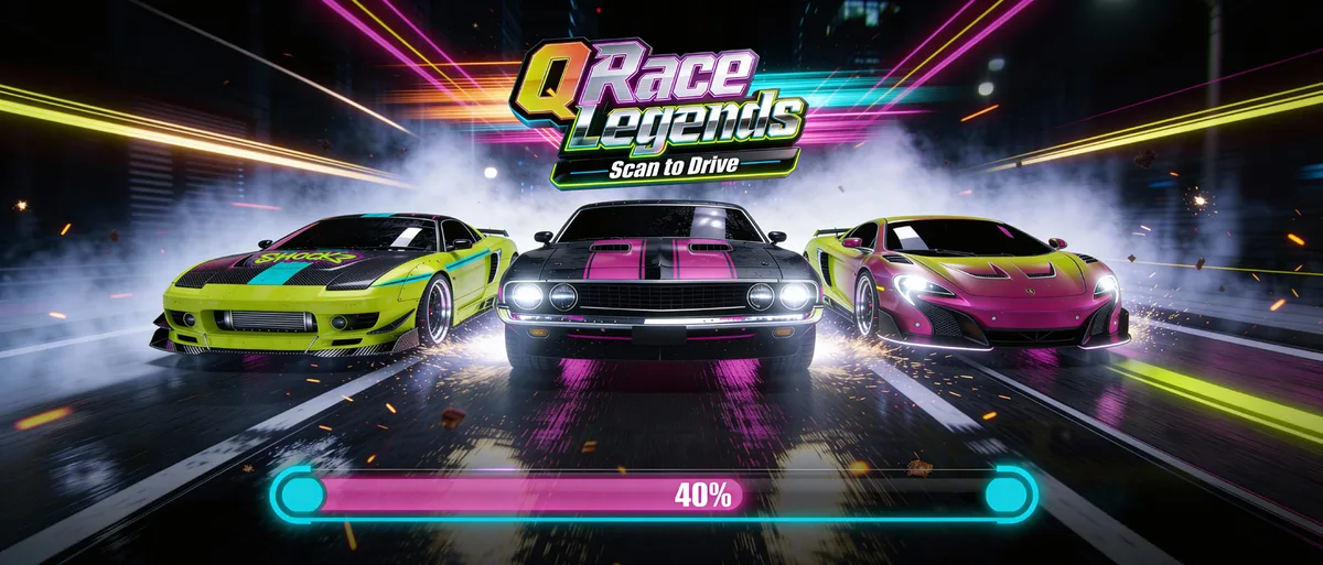 QRace Legends app — cockpit view